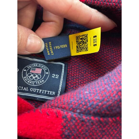 Polo Ralph Lauren Olympics Men's XXL Pullover 100% Wool Hoodie Olympic Team - Picture 5 of 11